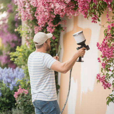 jardin-fleuri-peintre-mur-airless
